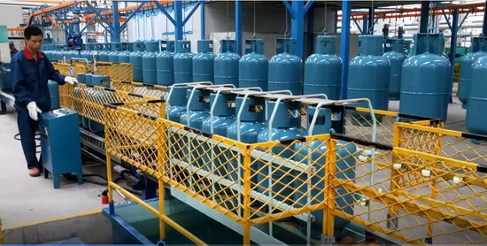 Máquina de prueba de fugas de aire del cilindro de gas LP, equipo de prueba del tanque del cilindro